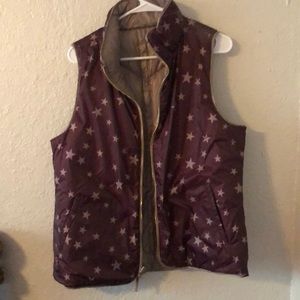 Reversible puffer vest sz L